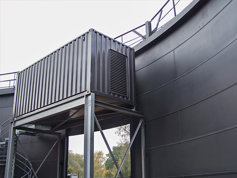 240 kVA Notstromanlage im Container für ein Theater.
